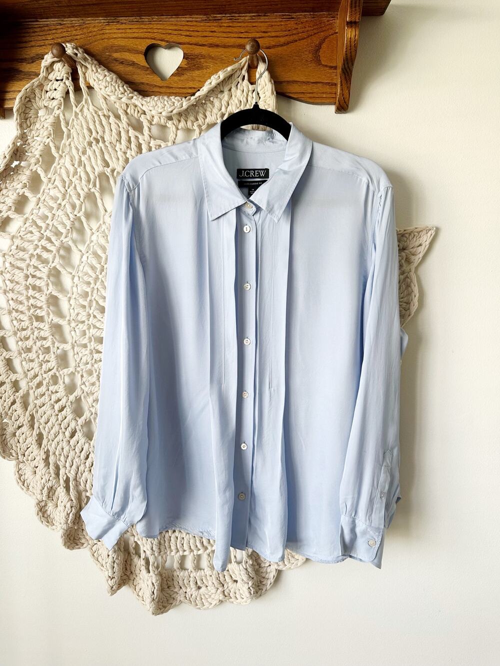 J.Crew Jules Classic Fit Button Down Shirt Light Blue Size 14